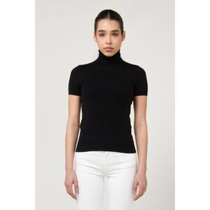 Gas Black Viscose Women's Turtleneck
